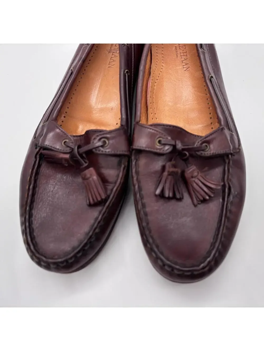 Cole Haan Leather Loafers Size 8.5M Pinch Tassel Business Preppy Classic